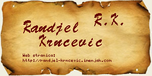 Ranđel Krnčević vizit kartica